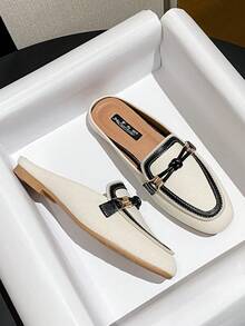 Mengshangli Women's Fashion Slip-On Mule Flat Shoes, Half-Toe Backless Loafers