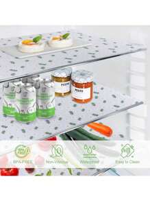 4PCS Shelf Liner For Kitchen Cabinets,Non-Adhesive Drawer Liner,Non-Slip Refrigerator Liner,EVA Waterproof Fridge Pad Cupboard Mat Easy Placemats,Gifts For Mother'Day