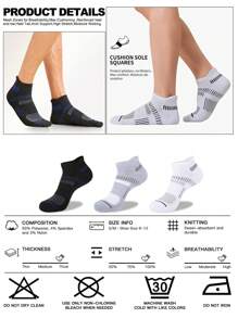 10 Pares de Calcetines de Tobillo con Amortiguación para Hombre para Verano, Calcetines de Corte Bajo Cómodos y Transpirables para Casual, Deportes y Ocio, que se pueden Usar, Paquete de 10 Pares de Calcetines de Tobillo con Acolchado para Hombres