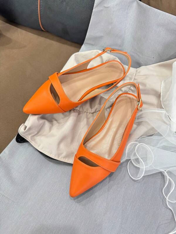 Sandalias planas naranjas sencillas para adolescentes, cómodas de piel sintética, adecuadas para niñas, lindas para fiestas, reuniones románticas, vacaciones, todo el año