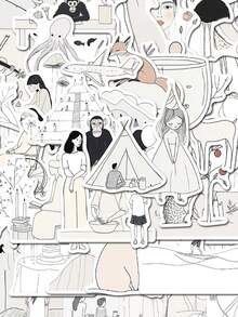 SCXXBSW 50pcs Cool Basic Art Cartoon Graffiti Stickers Decorative Water Cups Notebook Luggage Waterproof Stickers - Multicolor - View 14