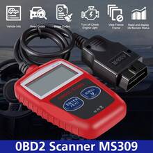 OBD2 扫描仪，数字显示多功能故障代码清除汽车诊断工具 16 针 OBD2 代码读取器通用版本，汽车诊断扫描工具车辆检查引擎灯分析仪适用于 1996 年后的所有 OBDII 车辆 - 紅色 - 查看 5
