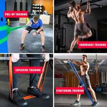 Set de 6 bandas de resistencia de fitness, bandas de bucle de yoga para entrenamiento de fuerza, pilates, yoga, ejercicio