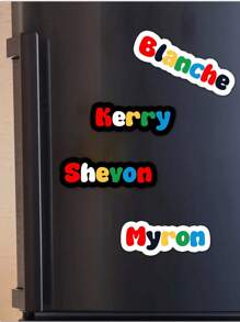 1pc Customized Colorful Text Acrylic Refrigerator Decoration Magnet, Wedding, Valentine's Day, Anniversary Gift, School Locker Decor Customized Fridge Magnet