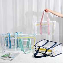Summer Beach Bag Large Capacity Transparent Bag Sand Digging Bag Seaside Holiday Style Tote Bag Holiday Essentials Travel Essentials - Multicolor - View 8