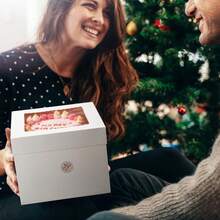 5 Pcs Cake Boxes With Window, White Square Cheesecake Bakery Boxes, Large Cardboard Cake Baking Boxes For Cakes, Pies, Wedding, Birthday Party - White - View 6