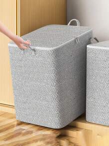 1pc Large Capacity Clothes Storage Bag,Camping Picnic Sundries Bag, Wardrobe Storage Organizing Bag,Foldable Portable Storage Bag Decorations Non-Woven Quilt Storage Bag, Quilt Travel Moving Storage Packing Bag, Clothes Luggage Storage Bag, For Seasonal Storage And Organization Decorations Autumn Decor Festival Decor Room Decor Home Decor Fall Decor Bedroom Decor Christmas For Holiday Gift Giving