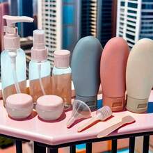 11pcs Travel Bottle Set, TSA Approved, Plastic Containers, Leak-Proof, Unscented, Ideal For Shampoo, Conditioner, Moisturizer, Body Wash, Essential Travel Kit, Refillable Cosmetic Container Set Graduation - Multicolor - View 6