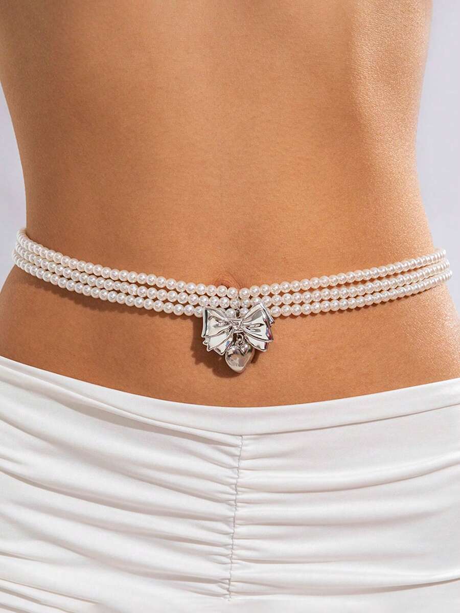 Chaîne De Taille Argentée Femme - Chaîne Ventre Réglable étoile, Pour Robe Jean Festival Style Bohème