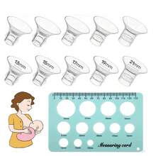 10PCS Flange Sizing Kit 13/15/17/19/21mm For 24mm Flange/Shield Of Most Pumps, Flange Insert For Momcozy/Spectra Breast Pump, Breastfeeding Essential - Clear - View 2