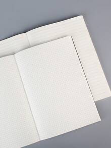 A5/B5 Thick 256 Pages Black Card Cover Notebook, Minimalist Blank Grid & Lined Pages Journal For Diary Writing School Supplies,School Supplies,Back To School - Black - View 3