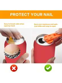 6/12pcs Easy Can Opener - Provides Easy Drink Protection For Canned Beverages, Dustproof Seal Without Hurting Hands - Ideal For Picnics, Barbecue, Apartment, Dorm And Parties - Essential Kitchen & Party Basic Can Opener