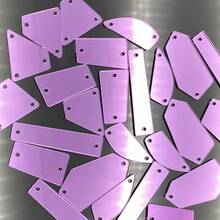 30pcs/Pack Geometric Shape Decor Patch, DIY Clothing Shoes Bags Decorations - Purple - View 5
