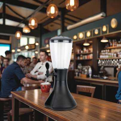 Beer Tower Dispenser Juicer Dispenser Commercial 3 Liters Beverage Beer Tower With Ice Tube