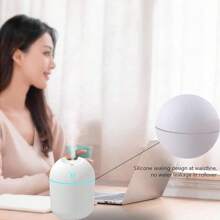 2025 Colorful Cool Mini Humidifier - For Home, Office, Bathroom Spa Or Bedroom, Car, USB Personal Desktop Humidifier, Car Delivers Cool Ultrasonic Water Mist, Easter Day Gift, Aromatherapy Tablets 5pcs (White, Blue)