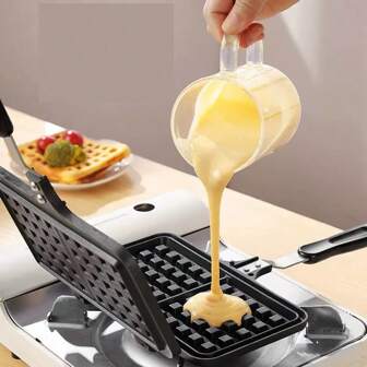 Household Aluminum Non Stick Mold Waffle Maker, Muffin Mold, Baking Waffle Baking Tray, DIY Biscuit Cake Mold, Double-Sided Pot, Egg Yolk Baking Tray, Pizza