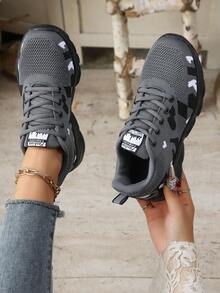 Women's Breathable Comfortable Casual Lightweight Running Shoes - Grey - View 4