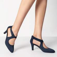 Women's Pumps Closed Pointed Toe Kitten Heels Elegant Party Wedding Dress Shoes For Women - 藍色 - 查看 10