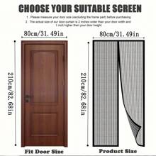 Mosquitera magnética para puerta, evita que los insectos y mosquitos entren, malla para puerta de uso intensivo sin necesidad de taladrar para su instalación, malla para aislamiento de insectos para balcón, patio, sala de estar, dormitorio | Puerta divisoria de malla |