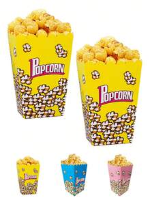 6/18/30件，一次性实物包装盒，可折叠爆米花盒，鸡块和炸薯条盒，适合节日聚会和餐厅