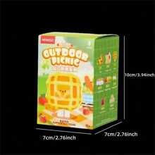Miniso Everything Face-Holding Picnic Theme Blind Box Figurine Set, Exquisite Miniature Food Models, Cute And Fun (1 PC, Random Delivery)