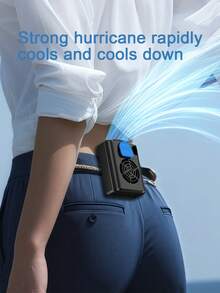 1pc New Portable Waist-Hanging Mini Fan, Outdoor Leafless Hanging Neck Electric Fan, Desktop Handheld Mini Fan, Turbine High-Speed Cooling Electric Fan, USB Charging Portable Power Bank, Lightweight Portable Small Fan, USB Rechargeable Portable Power Bank, Lightweight Portable Fan, Suitable For Indoor And Outdoor Use, A Surprise Gift For Family And Friends - Multicolor - View 4