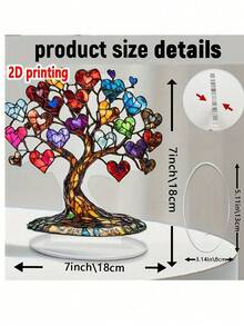 Colorful Tree Of Life Love Acrylic Desktop Decoration Colorful Cafe Bar Decoration Home Decoration - Multicolor - View 6