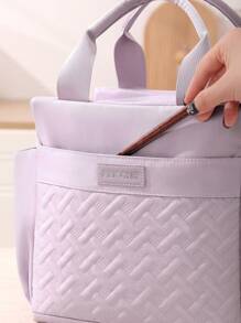 Bolsa de almuerzo aislada de gran capacidad de 10L, unicolor, multifuncional, blanda y a prueba de fugas, bolsa térmica portátil resistente al agua, perfecta como bolsa de bento para la oficina, la escuela, las vacaciones y los picnics. Útiles escolares, organizador de aula, bolsa de almuerzo para mujeres.