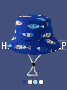 Kids Sunscreen Hat Anti-UV Sun Ion Cap For Boys Girls Babies, Thin Style Sunshade Bucket Hat, Summer