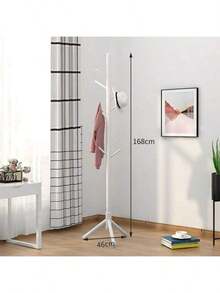 木质奢华多用途简易衣架圆形晾衣架床头柜挂包架卧室立式衣架 - 彩色 - 查看 10