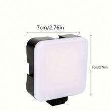 Un dispositivo de iluminación portátil con clip para teléfonos, portátiles y tabletas - Brillo ajustable para videoconferencias, transmisión en vivo, llamadas de Zoom, maquillaje y fotografía - Diseño compacto y elegante en negro con rotación de 180°, fabricado en material PP duradero