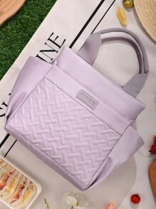 Bolsa de almuerzo aislada de gran capacidad de 10L, unicolor, multifuncional, blanda y a prueba de fugas, bolsa térmica portátil resistente al agua, perfecta como bolsa de bento para la oficina, la escuela, las vacaciones y los picnics. Útiles escolares, organizador de aula, bolsa de almuerzo para mujeres.