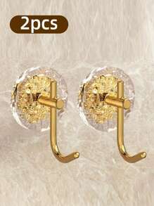 Acrylonitrile Acrylic Wall Mounted Key Holder Hook, Coat Hanger, Towel, Bathrobe Hook, No Drilling, Bathroom Accessories