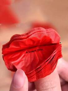 2000pcs Non-Woven Stacked Simulation Rose Petals, Wedding Decoration, Valentine's Day Celebration, Suitable For Couple DIY Handmade Date Decor