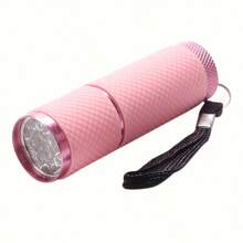 Ultra Bright 9 LED Flashlight - Compact, Textured Grip, With Wrist Strap, Great For Outdoor Camping - Available In Pink, Green, Yellow, Blue And Emergency Light | Tactical Flashlight | Cylindrical Flashlight - Multicolor - View 3