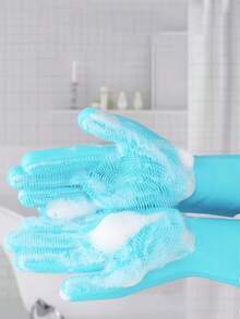 Pet Bath Gloves Universal For Cats And Dogs Scratch-Proof Deep Cleaning Hair Removal Tool Effectively Massage Pets Delicate Bubbles Wet And Dry Also Suitable For Kitchen/Car Wash, Daily Home Cleaning Two Colors To Buy - Multicolor - View 7