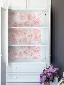 1 Roll/45CM * 100CM Watercolor Pink Floral Wallpaper Suitable For Home Decoration, Kitchen Cabinets, Tables And Chairs, Room Backgrounds, Home Renovation, DIY, Waterproof, Stain Resistant, Easy To Clean, Self-Adhesive, Peel And Paste Wallpaper Wall Stickers Room Decor Wall Decor Bedroom Decor Bathroom Decor Room Decor Home Decor Living Room Wall Paper Wall Papers Kitchen Decor Room Decoration Stuff Living Room Decor House Decor Wall Art Wallpapers - Multicolor - View 6