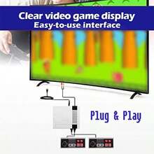 Consola de videojuegos mini, consola de juegos retro clásica con 2 controladores, juegos clásicos integrados, salida AV - Gris - Ver 9