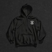 SWEATSHIRT COAT COLD SHIRT KANGAROO CORINTHIANS PAULISTA TIMÃO MEN'S WOMEN'S UNISEXX MENPHIS 2025 - 黑與白 - 查看 1