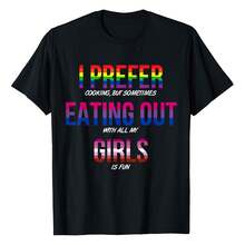 Gay Bisexual Lesbian Pride Flag LGBTQ Funny LGBT Ally Gift T-Shirt Women's Plus Size Graphic Tee - 黑色 - 查看 1