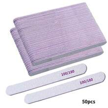 美甲工具，指甲锉，指甲抛光锉，砂纸条，可重复使用的双面磨砂抛光条