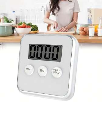 Kitchen Timer With LCD Display, High Quality Electronic Timer For Accurate Time Monitoring In Kitchen - Utensils (Batteries Not Included)