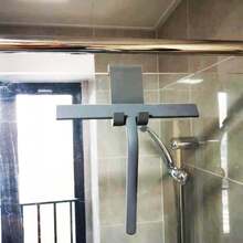 淋浴刮刀、玻璃刮刀、淋浴玻璃清洁刀、浴室镜子刮刀、玻璃清洁剂 重返校园 - 黑色 - 查看 4