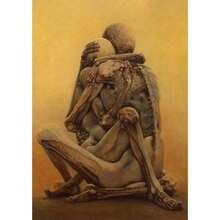 1 件现代 2025 Zdzislaw Beksinski 艺术海报墙面艺术印刷家居客厅酒吧美学装饰帆布艺术无框画 - 彩色 - 查看 44