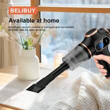 Aspiradora portátil de 1 pieza, diseño de mano inalámbrico, eliminación de polvo eficiente. Cuenta con motor de alta velocidad (45.000 r/min), potente succión (4,5 KPa), sistema de batería dual recargable por USB (2000 mAh) y varios accesorios. Ideal para limpiar escombros, pelos de mascotas y mantener sofás y pisos.