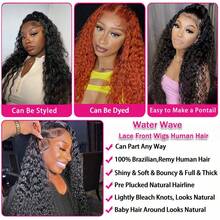 bling hair Perruques Lace Front Wigs Deep Wave, cheveux humains pré-épilés, 13x6 et 13x4, densité 180 %, pour femmes - SNatural - Voir 4