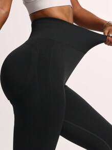 Black Butt Lifting High Waist Leggings For Women - Seamless Push-Up Smile Line Contour, Squat-Proof Tummy Control Yoga Pants, Workout Running Compression Tights(Multiple Colors)