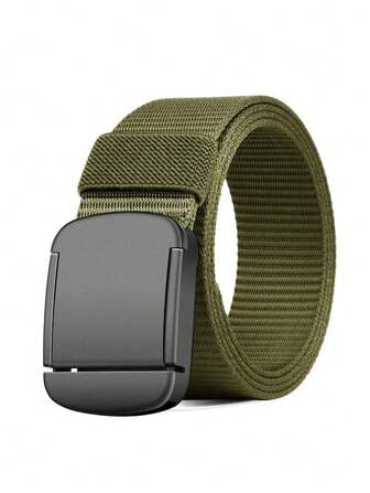 1/2/3件装户外健身徒步自动扣尼龙腰带户外狩猎多功能战术帆布腰带高品质男士皮带