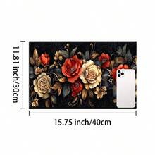 1pc Floral Print Absorbent Mat/Drying Mat For Coffee Maker, Utensils - Polyester Tabletop Protector Pad, For Kitchen Counter Decor - Home Bar And Dining Table Placemat - HQQLSD146 - View 13