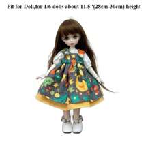 1 pieza Vestido elegante de fiesta de 11.5" para muñeca de moda de 30cm, ropa informal de falda de princesa para muñecas BJD 1/6 DIY Accesorios